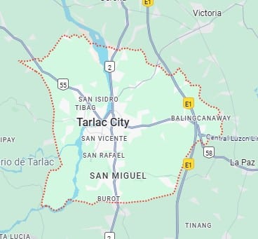 Map of Tarlac